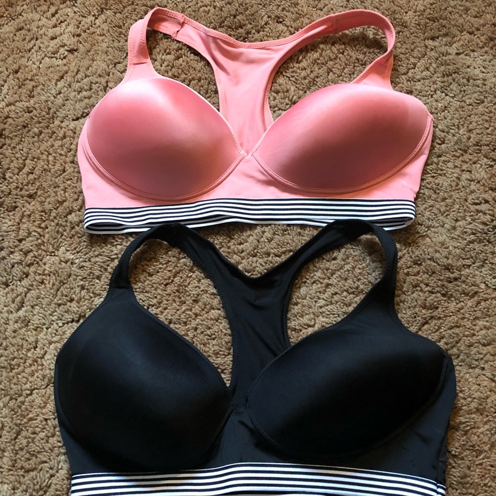 2 sports bras; NWOT; size 42D